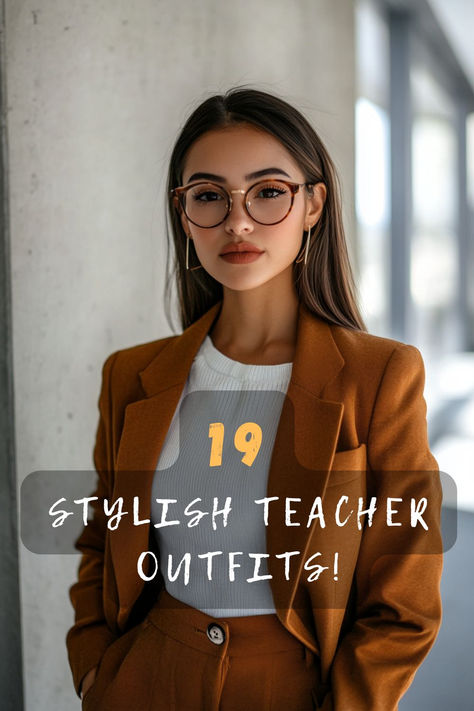 Looking for stylish yet comfortable outfits for teaching? Click to find 19 perfect teacher outfits that balance style and function. 👩‍🏫🍎 #TeacherStyle #SchoolOutfits #EducatorChic #ComfortableFashion #TeachingInStyle Back To School Night Outfit Teacher, Teacher Professional Outfits, Fall Teacher Outfits 2024, Teacher Picture Day Outfit, Middle School Teacher Outfits, Comfortable Teacher Outfits, Buisness Casual Outfits, School Teacher Outfits, Teacher Picture