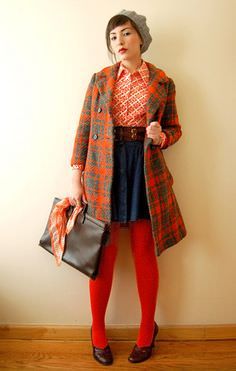 Keiko Lynn, Red Tights, Tokyo Street Fashion, Look Retro, Quirky Fashion, Grunge Look, Looks Street Style, Moda Vintage, Grunge Style