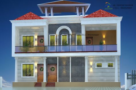 Hut Design, Village Design, House Balcony, Small House Elevation, House Balcony Design, Small House Elevation Design, Elevation Design, House Elevation, Balcony Design