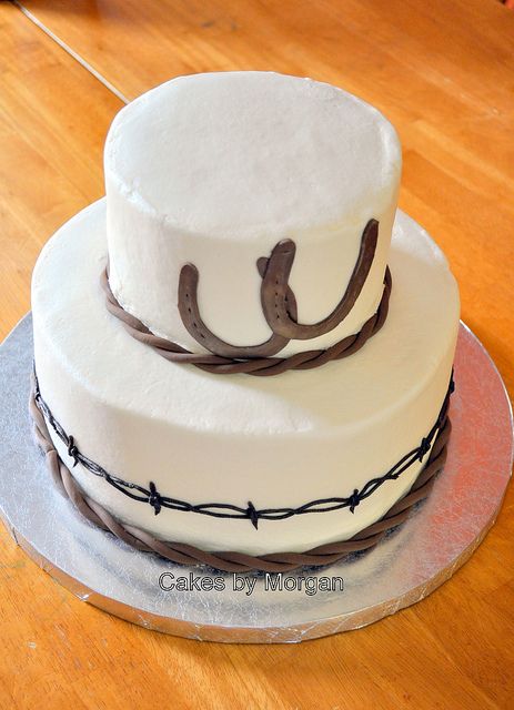 Western Theme Wedding cake by Morgans Cakes, via Flickr Western Theme Wedding, Western Theme Cakes, Western Wedding Cake, Country Cakes, Fondant Horse, Western Birthday Cakes, Cowboy Birthday Cakes, Western Wedding Cakes, Horse Birthday Cake