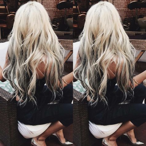 Long platinum blonde hair with dark underneath lowlights Blonde Hair With Brown Underneath, Blonde Underneath Hair, Black To Blonde Hair, Blonde Underneath, Long Platinum Blonde, Platinum Hair Color, Tan Skin Blonde Hair, Pia Mia, Platinum Blonde Hair Color