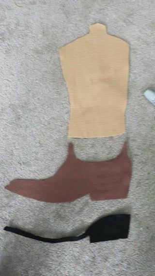 Cowboy Boot Stocking : 5 Steps (with Pictures) - Instructables Cowboy Boot Stocking Pattern Free, Cowboy Boot Stocking, Cowboy Boot Template, Cowboy Boots Diy, Cowboy Boot Pattern, Cowboy Boot Christmas Stocking, Gingerbread Pillow, Diy Goodie Bags, Cowboy Boot Crafts