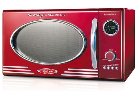 The Best Microwave Ovens Under $200 Retro Microwave, Red Microwave, Red Kitchen Accessories, Mobile Home Kitchens, Oven Design, Retro Appliances, Small Microwave, Diy Kitchen Decor, Red Kitchen