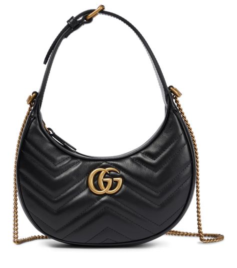 Gucci Gg Marmont Mini, Gg Marmont Mini, Chevron Quilt, Gucci Gg Marmont, Gg Marmont, Mini Shoulder Bag, Online Bags, Cow Leather, Antique Gold