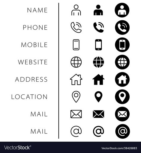 Website Symbol, Address Icon, Mail Logo, Business Card Icons, Illustration Business Cards, Card Icon, Email Icon, Packaging Template Design, Mail Icon