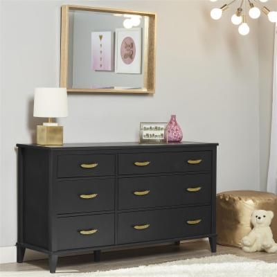 Changing Tables | Hayneedle Black Furniture Nursery, Dresser Black, Changing Table Topper, Black Dressers, Six Drawer Dresser, Kids Dressers, 3 Drawer Dresser, Ashley Furniture Homestore, Black Furniture