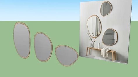 Elope Mirror - - 3D Warehouse Mirror 3d Warehouse, Closet Design Layout, Beige Stone, Sketchup Model, Architecture Design Concept, Interior Rendering, 3d Warehouse, Closet Design, Autocad