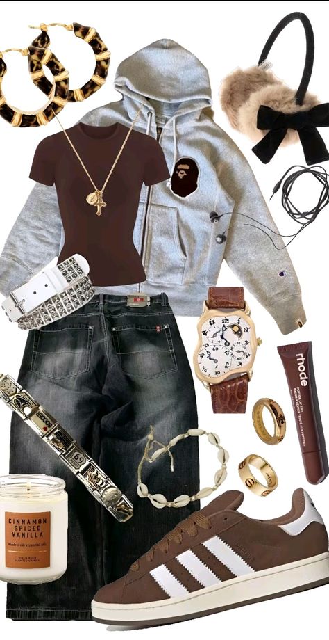 Baggy jeans outfit inspo Baggy Ripped Jeans Outfit Black Women, Baggy Jeans Outfit Streetwear, Baggy Jeans Party Outfit, Outfits To Wear With Baggy Jeans, 2000s Baggy Jeans Outfit, Baggy Clothes Outfit Ideas, Where To Get Baggy Jeans From, Baggy Inspo Outfits, Baggy Jeans Going Out Outfit