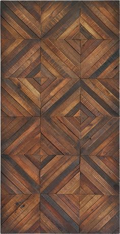 Fine polished veneer in a diamond pattern brings the charm of wood flooring to the wall in this unique decorative piece. Wood Floor Pattern, Patterned Wall Tiles, Patterned Floor Tiles, Art Plaque, Diy Coffee Table, Diy Coffee, Floor Patterns, Wood Patterns, Wood Flooring