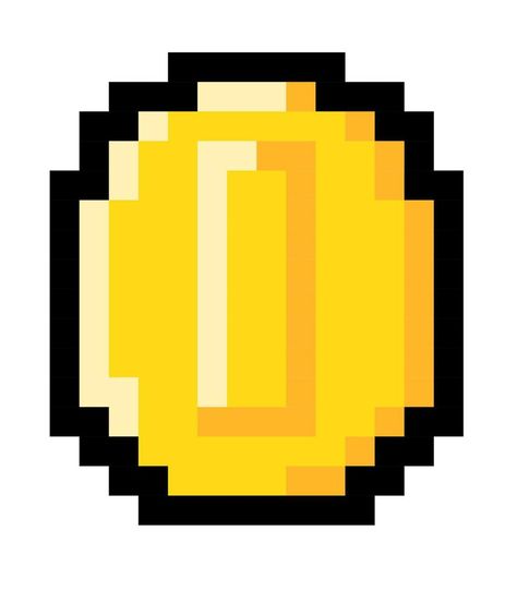 Coin Pixel Art, Pixel Game Character, Coin Video, 90s Games, Math Board, Coin Games, Coin Icon, Vector Character Design, Pixel Art Games