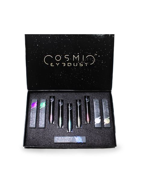 The Black Moon Cosmetics Cosmic EyeDust Collection Is Out of This World | Allure Cosmetics Ideas, Moon Cosmetics, Black Moon Cosmetics, Elf Makeup Brushes, Holiday Kids, Eye Makeup Brushes, Eyeshadow Eyeliner, Gothic Makeup, Black Moon