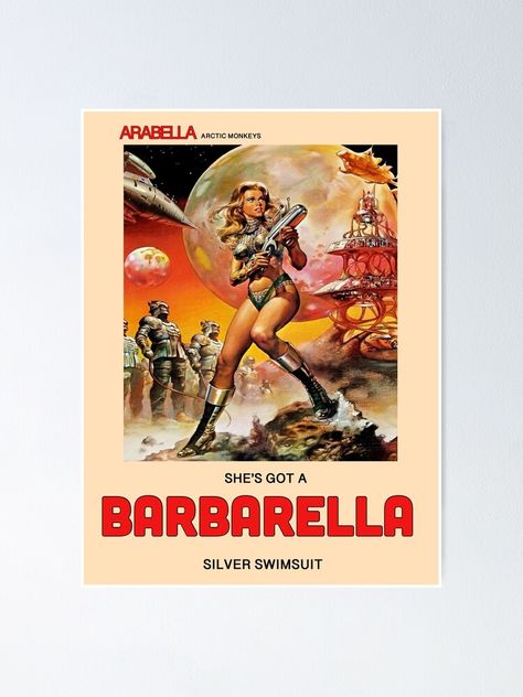 "she's got a barbarella silver swim suit - Arabella" Poster by rola2507 | Redbubble Arabella Poster, Silver Swimsuit, Post Punk Revival, Do I Wanna Know, Fan Poster, The Last Shadow Puppets, Last Shadow, Shadow Puppets, Post Punk