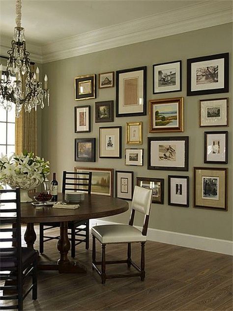 Gallery Wall Tutorial, Picture Placement, Traditional Interior, Wall Gallery, Dining Room Design, Design Case, Room Table, Home Fashion, Decoration Design