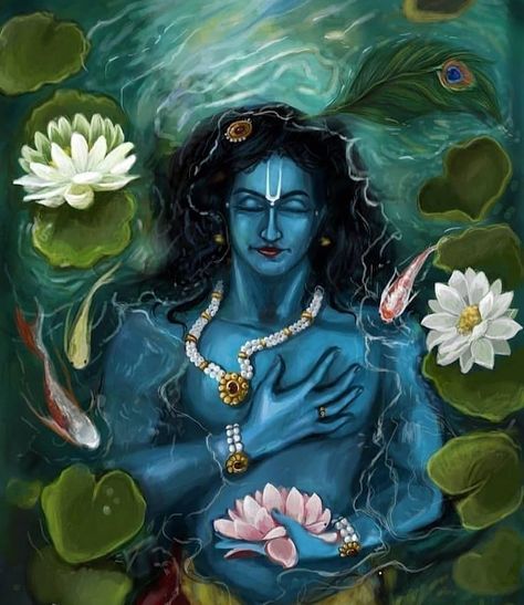 Mythology Paintings, Vedic Art, Lord Vishnu, God Illustrations, Relish, Mantra, Krishna