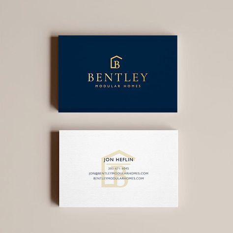 Builder Business Card, Business Card Design Construction, Home Builder Branding, Luxury Real Estate Business Cards, Builder Logo Design, Home Builder Logo, Daily Aspirations, Builders Logo, Logo Builder