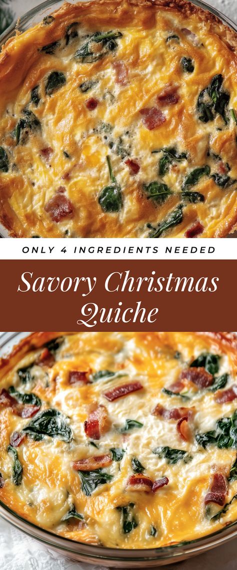 Image for Savory Christmas Quiche Bacon And Cheese Quiche With Heavy Cream, Polish Christmas Breakfast, Quiche For A Crowd Brunch, Christmas Quiche Vegetarian, Thanksgiving Quiche Recipes, Christmas Egg Breakfast, Unique Quiche Recipes, Holiday Quiche Recipes, Quiche Recipes Veggie