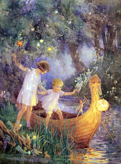 Vintage Books and Illustrators: Margaret Tarrant, Illustrating the Wonders of Childhood Fairy Boat, Fairy Prints, Woodland Fairies, Margaret Tarrant, 5x7 Frame, Fairy Forest, Greeting Card Collection, Cicely Mary Barker, Fairy Cottage