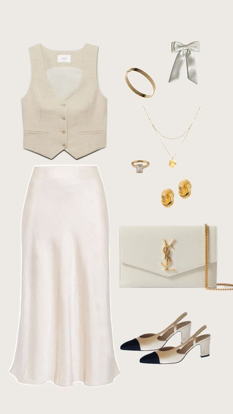 #ootd #outfitinspo #beige #beigeoutfitinspo #beigeoutfit #summer #summeroutfit #chic #chicoutfit #weddingguest #weddingguestoutfit #minimalistic #minimalisticoutfit Classic Style Outfits, Beige Outfit, Chill Outfits, Neutral Outfit, Casual Chic Outfit, Classy Chic, Refashion Clothes, Western Outfits, Elegant Fashion