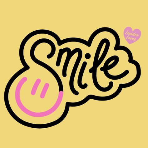 Digital Smile Design, Smiley Graphic, Smile Logo Design, Smile Logo Design Ideas, Smile Typography, Use Me, Cartoon Stickers, Kids Stickers, Kids Prints