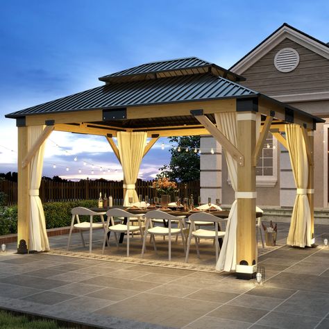 Wooden garden gazebo