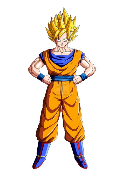 Goku Png, Super Saiyan 1, Goku Images, Goku Super Saiyan Blue, Ball Character, Kid Buu, Super Goku, Goku Drawing, Dbz Characters