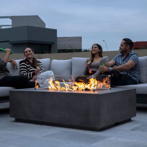 Refine Your Outdoor Retreat: A Dreamy Rectangular Fire Pit Creating an inviting outdoor space that mirrors the comfort and style of your indoor area can often feel like an uphill battle. Many homeowners grapple with fire pits that either fail to withstand the test of time or clash with their motif, leaving their outdoor spaces feeling incomplete or disjointed. The solution to this outdoor dilemma? Elevate your surroundings with the Stonelum Manhattan 01 Fire Pit, a rectangular fire pit with a mo Gas Fire Pits, Rectangular Fire Pit, Outdoor Sanctuary, Gas Company, Concrete Fire Pits, Gas Fire Pit Table, Fire Pit Cover, Gas Fire Pit, Ideas Casa