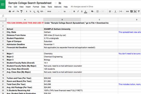 College Search Spreadsheet College Scholarship Spreadsheet, College Spreadsheet Template, College Search Tips, College Search Spreadsheet, College Comparison Spreadsheet, College Visit Checklist, Rory College, Scholarship Spreadsheet, College Spreadsheet