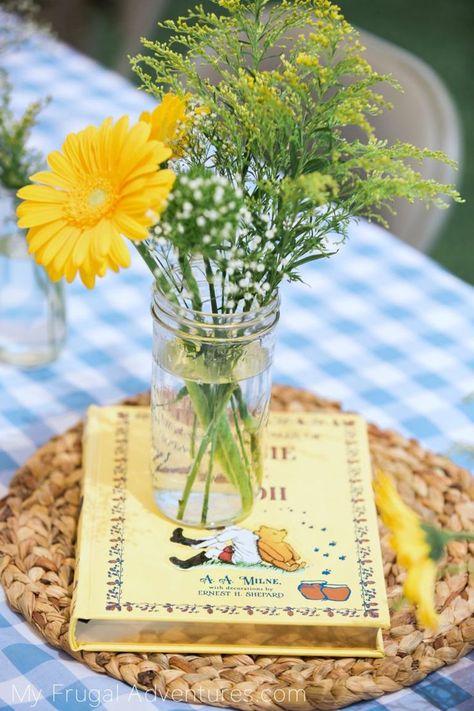 Pooh Party Ideas, Winnie The Pooh Party Ideas, Winnie The Pooh Decor, Winnie The Pooh Party, Pooh Party, Storybook Baby Shower, Baby Shower Drinks, Pooh Birthday, Baby Shower Prizes