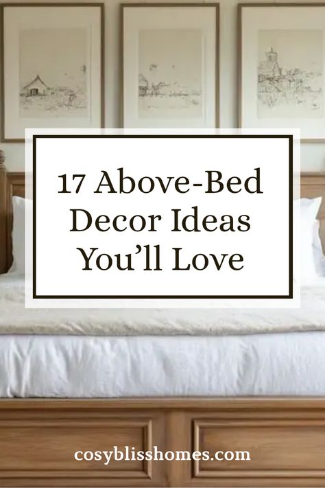 Looking to add a pop of personality above your bed? Explore these 17 amazing above-bed decor ideas perfect for any style! From stunning oversized artwork and creative hanging planters to quirky vintage pieces, a well-decorated space can transform your bedroom into a lovely sanctuary. Whether you’re into boho vibes, modern furniture, or cozy rustic touches, there’s something here for everyone. Let your imagination run wild while you create the perfect look that’s distinctly you. Gallery Wall Above Daybed, Master Bed Wall Art, Frame Size Above Queen Bed, Fun Wall Decor Bedroom, Bedroom Wreath Ideas, King Bed Wall Decor Ideas, How To Decorate Wall Above Bed, Frame Wall Above Bed, What To Put Over Bed On Wall