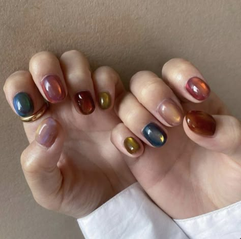 Cat Eye Nails Polish, Hello Nails, Pretty Gel Nails, Really Cute Nails, Jelly Nails, Cat Eye Nails, Nail Jewelry, Dream Nails, Funky Nails