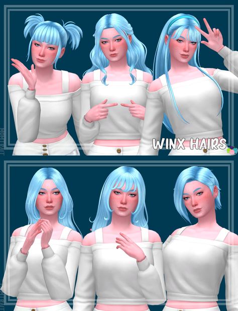 Cc Skin, Mint Green Hair, Sims 4 Couple Poses, Sims 4 Patreon, Light Blue Hair, Pelo Sims, The Sims 4 Packs, Sims 4 Mm Cc, Sims 4 Cc Skin