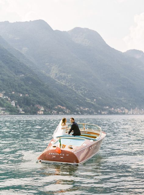 Lac Como, Boat Photoshoot, Boat Wedding, Jose Villa, Wedding Send Off, Romantic Engagement Photos, Lake Como Wedding, Dream Wedding Venues, Lake Como Italy