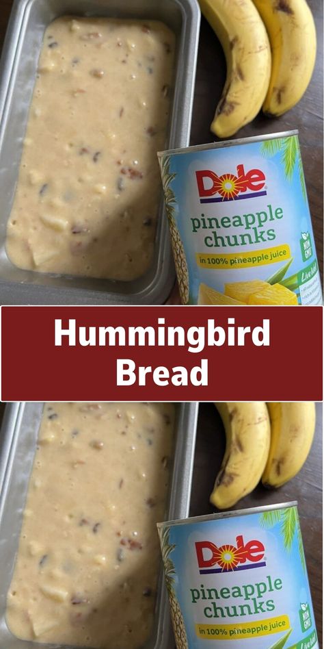 Experience the unique and tropical flavors of Hummingbird Bread. Box Cake Bread Recipes, Bread With Fruit Recipes, Fruit Quick Bread Recipes, Breads With Cake Mixes, Hummingbird Banana Bread, Fruity Pebble Bread, Fruit Cake Bread, How Sweet Eats Recipes, Fall Breads To Make