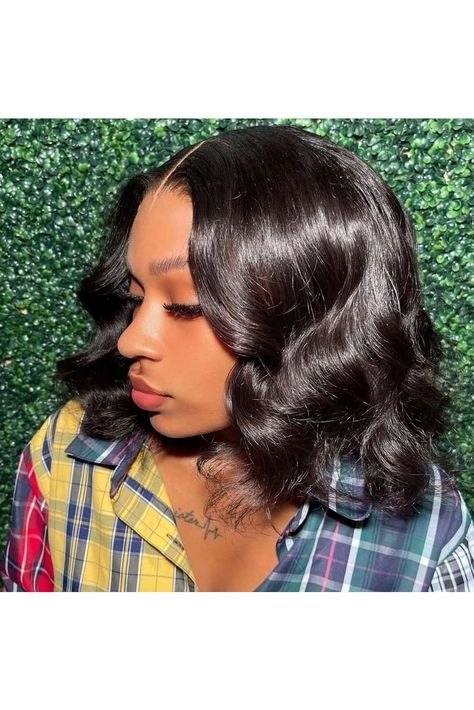 Short Loose Deep Wave Bob Wig 13x6 Lace Frontal Wig HD Transparent Brazilian Remy Curly Human Hair Bob Wigs Pre Plucked For Women Natural Color Ten Chopsticks 8inch Bob Hair Color, Hair Care Oil, Lace Front Human Hair, Body Wave Wig, Body Wave Hair, Short Bob Wigs, Frontal Wig, Bob Wig, Natural Hair Color