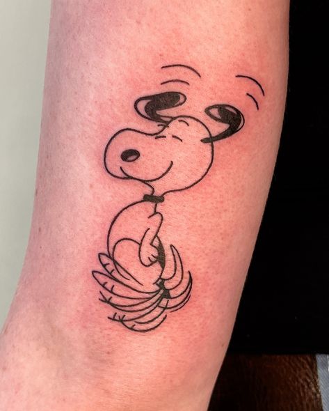 A happy dancing Snoopy for your rainy Tuesday 🎶 Thank you Alex, it was so nice meeting you! . #torontotattoo #snoopytattoo #cartoontattoo #snoopy #femaletattooartist #cutetattoo Dancing Snoopy, Rainy Tuesday, Snoopy Tattoo, Snoopy Dance, Happy Dancing, Nice Meeting You, Female Tattoo Artists, Cartoon Tattoos, So Nice