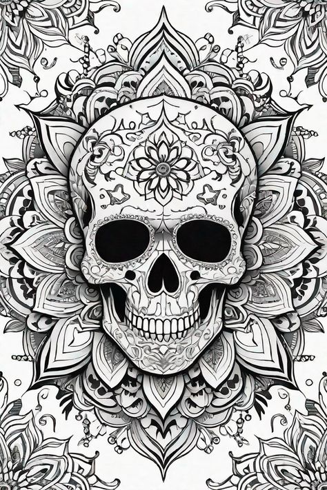 Trippy Coloring Pages, Skull Shape, Coloring Pages, Quick Saves, Color, Colouring Pages