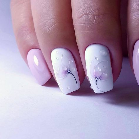 Wedding Nail Designs, Pink Flower Nails, Nail Designs Ideas, Wedding Nail, Flower Nail Designs, Pretty Nail Designs, Wedding Nails Design, Kandy, Elegant Nails