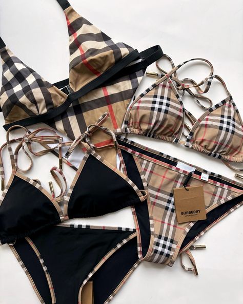 It’s a Burberry girl summer 🏖️👙☀️ Tap to shop our selection of brand new swimwear from the iconic british brand with an even more iconic plaid check 🧥 • • • #designerconsignment #designerresale #upscaleresale #burberry #burberrybikini #burberrycheck #designerbikini #designerswimwear #luxuryforless #sustainableluxury #preloveddesigner #prelovedburberry #shoppingaddict #dealhunter #torontoconsignment #resaleboutique #consignmentboutique European Summer Vacation, Summer Vacation Style, Consignment Boutique, Vacation Style, Designer Swimwear, European Summer, Summer Girls, Summer Vacation, Burberry