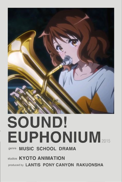 Sound Euphonium Icons, Hibiki Euphonium, Anime Movie Poster, Watch Manga, Sound Euphonium, Hibike Euphonium, Slice Of Life Anime, Anime Suggestions, Anime List