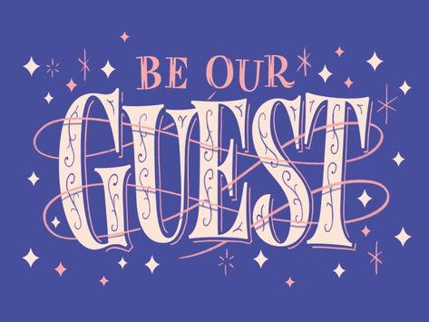 Be Our Guest! lettering midcentury guest disney beast beauty Mary Kate Mcdevitt, Christmas Fonts Free, Creative Typography Design, Christmas Graphic Design, Bg Design, Graphic Design Cards, Hand Lettering Inspiration, Be Our Guest, Christmas Fonts