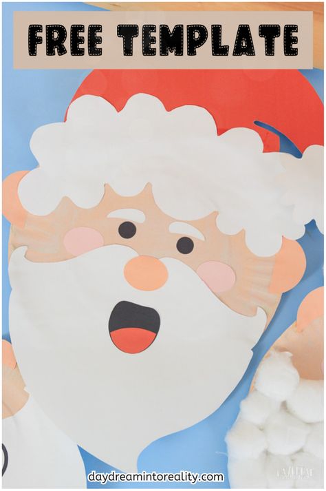 Create a festive atmosphere with our Paper Plate Santa Craft! This DIY project is perfect for Christmas activities at home or in classrooms. Using our free printable template, children can craft their own Santa Claus with a paper plate and cotton balls for a fluffy beard. It's ideal for toddlers, preschoolers, and kindergarteners to enjoy a fun, hands-on experience during the holiday season. Spark creativity and fine motor skills development with this simple and engaging craft idea! Santa Claus Face Template Free Printable, Santa Craft Toddler, Santa Christmas Crafts For Kids, Santa Claus Preschool Crafts, Santa Paper Plate Craft, Paper Plate Santa Craft For Kids, Santa Crafts For Preschoolers, Santa Preschool Activities, Preschool Santa Craft