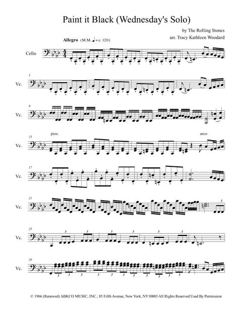 Paint It Black Cello Sheet Music, Cello Music Sheet For Beginners, Free Cello Sheet Music, Bass Clef Music, Paint It Black Violin Sheet Music, Cello Sheet Music For Beginners, Cello Music Sheet, Cello Songs, Cello Notes