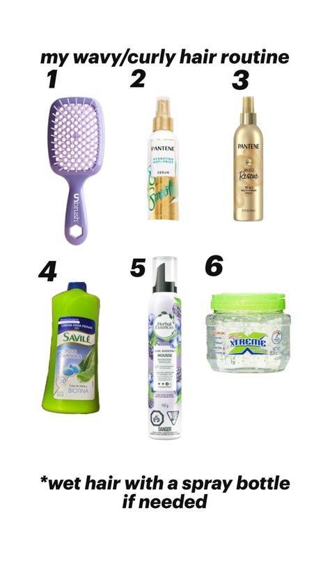 curly hair routine mousse cream gel hair type wavy hair curly hair curl routine waves frizz free routine Hair Curl Routine, Curl Routine, Anti Frizz Serum, Gel Hair, Hair Curl, Herbal Essences, Wavy Curly Hair, Curly Hair Routine, Hair Routine