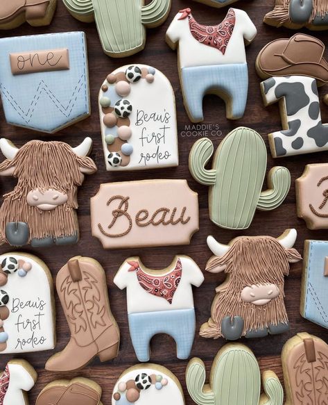 Cowboy Baby Shower Theme, Cow Baby Shower Theme, Rodeo Baby Shower, Cowboy First Birthday, Cowboy Themed Birthday Party, Rodeo Baby, Baby First Birthday Themes, Rodeo Birthday Parties, Rodeo Party