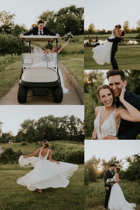 West Michigan Wedding Photographer Small Golf Course Wedding, Golf Wedding Ideas Receptions, Golf Course Wedding Photography, Golf Wedding Pictures, Golf Course Wedding Dress, Golf Club Wedding Photography, Fall Wedding Golf Course, Golf Course Elopement, Wedding At Golf Course