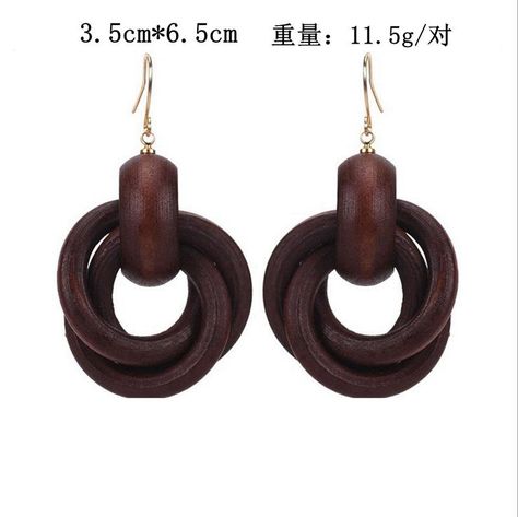 Classic wood earrings cross ring wood ring earrings jewelry female wooden earrings NHOM179815 Afrocentric Earrings, Cross Ring, Wooden Earrings, Wood Earrings, Wood Jewellery, Earrings Vintage, Online Earrings, Wooden Jewelry, Summer Jewelry