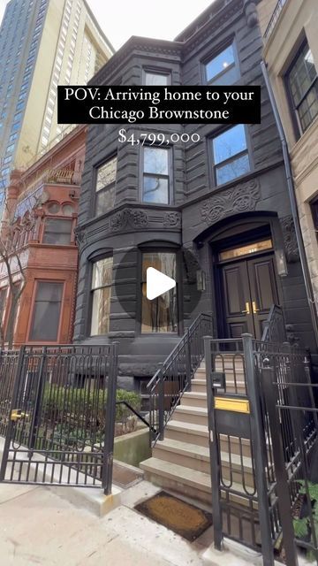 Moody Townhouse, Chicago Brownstone, Chicago Townhouse, Brownstone Homes, Nyc Townhouse, Luxury Townhouse, Dream House, Chicago, Real Estate