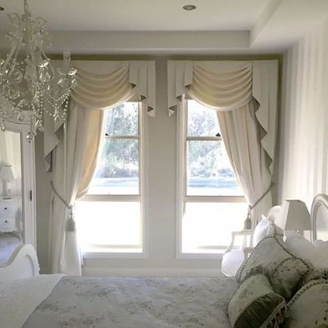 Curtain Wall Bedroom, Curtain Headboard Ideas, Classical Curtains, Curtain Headboard, John Lewis Curtains, Curtain Designs Living Room, Wall Bedroom Ideas, Luxury Curtains Living Room, Make Your Home Look Expensive