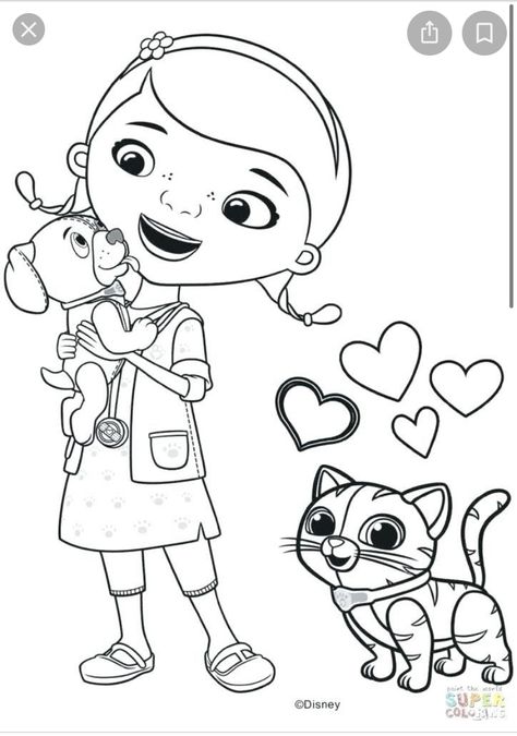 Doc Mcstuffins Coloring Pages, Disney Junior Characters, Disney Jr, Preschool Coloring Pages, Coloring Pages Inspirational, Pokemon Coloring Pages, Disney Colors, Pokemon Coloring, Doc Mcstuffins