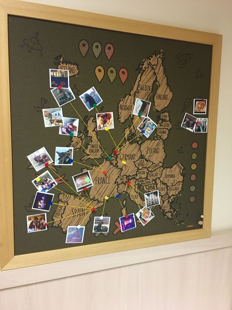 PIN YOUR WORLD! PIN YOUR MEMORIES! Prepare your Best Gift Cork Board Map will make your travel memories alive forever. Dimensions: 60 x 60 cm 30 pcs push pins are free with map. The frame is solid oak. Maps can be shipped with or without frames. YOU CAN PERSONALIZE IT You can design your personel travel map. NOTE: if you want to add something on your map, we can help you to make your map more personal. Please contact us before personal map and it is free.   (John's Map , John&Jane, Our World, or Map Travel Board, Travel Map Aesthetic, Travel Map Diy Pin Boards, Cork Board Map, Cork World Map, World Map With Pins, Cork Map, Travel Map Diy, Diy Cork Board